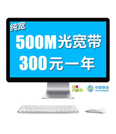 宁波移动宽带500M300包一年